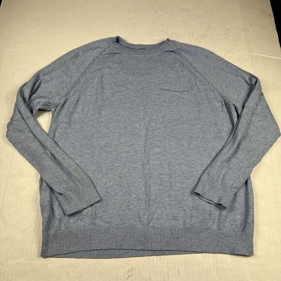 Tommy Bahama Mens Cotton Sweater Blue Work Casual Crew Neck Knit Pullover MEDIUM - Picture 1 of 12
